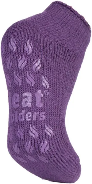 HEAT HOLDERS - Ladies low cut thermal slipper ankle socks in 4 colors, 5-9 US