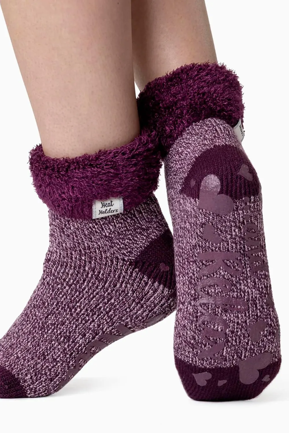 HEAT HOLDERS - Lounge Thermal Non Slip Bed Socks With Grip for Women