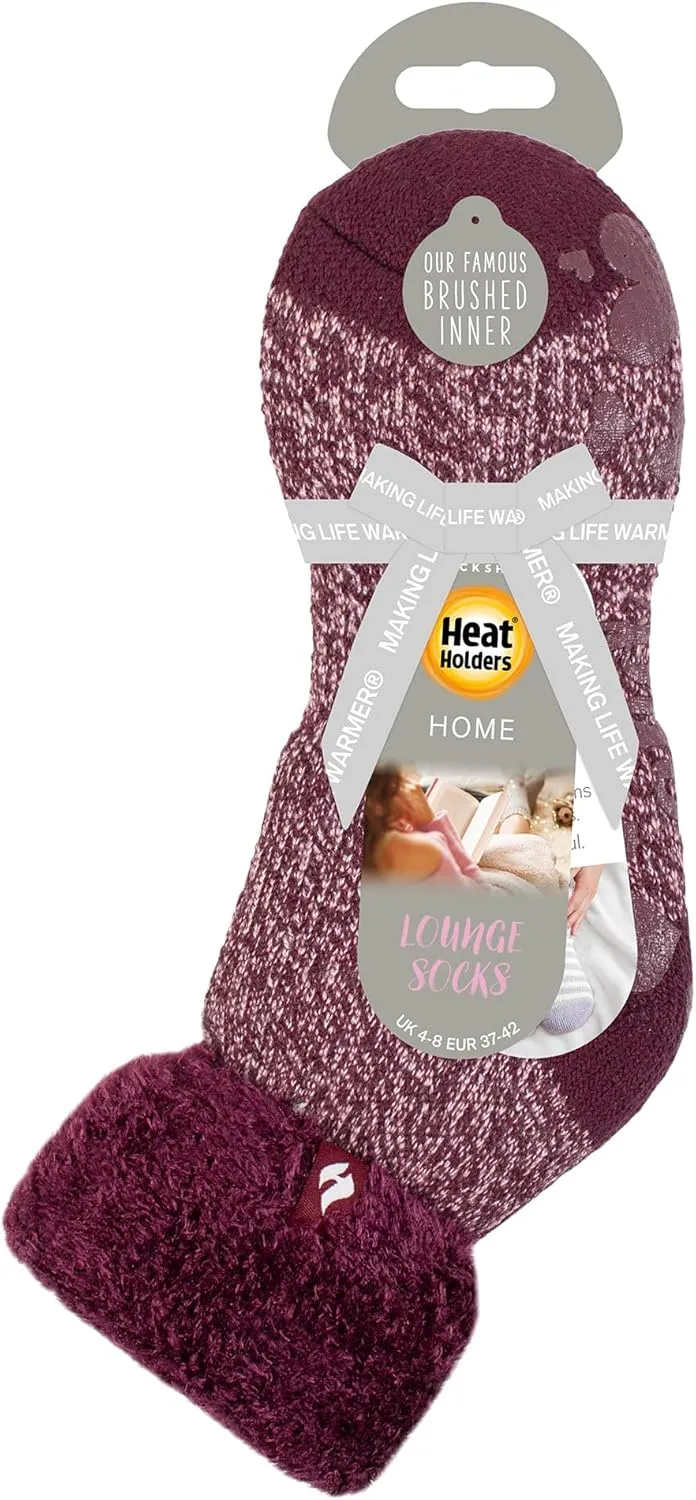HEAT HOLDERS - Lounge Thermal Non Slip Bed Socks With Grip for Women