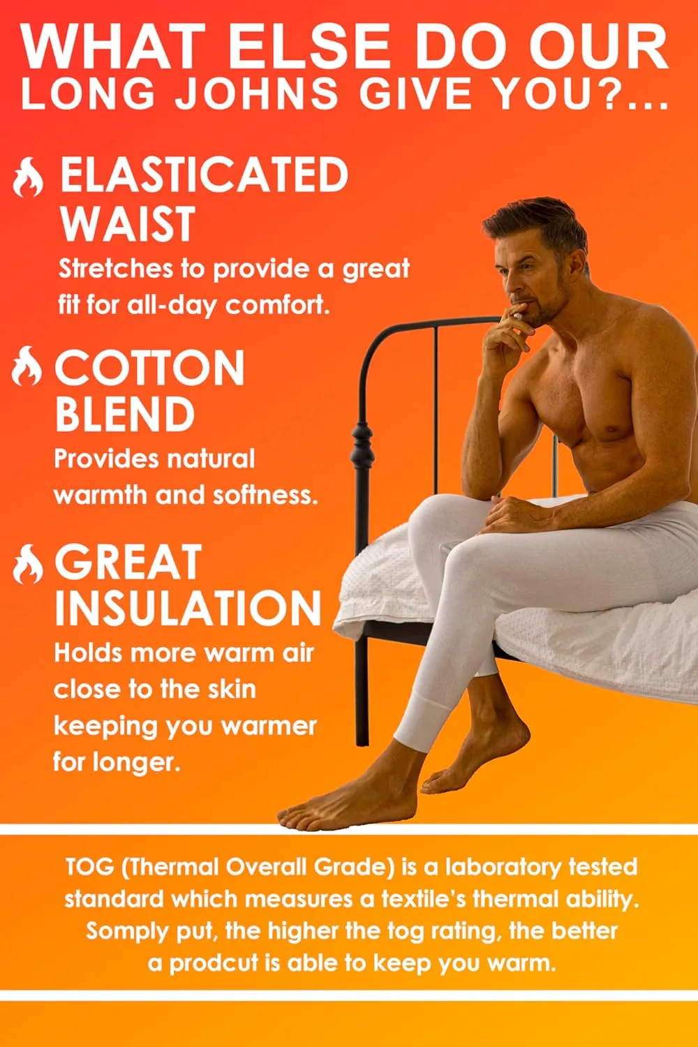 HEAT HOLDERS - Mens Winter Warm Thermal Underwear Pants Long Johns Bottoms