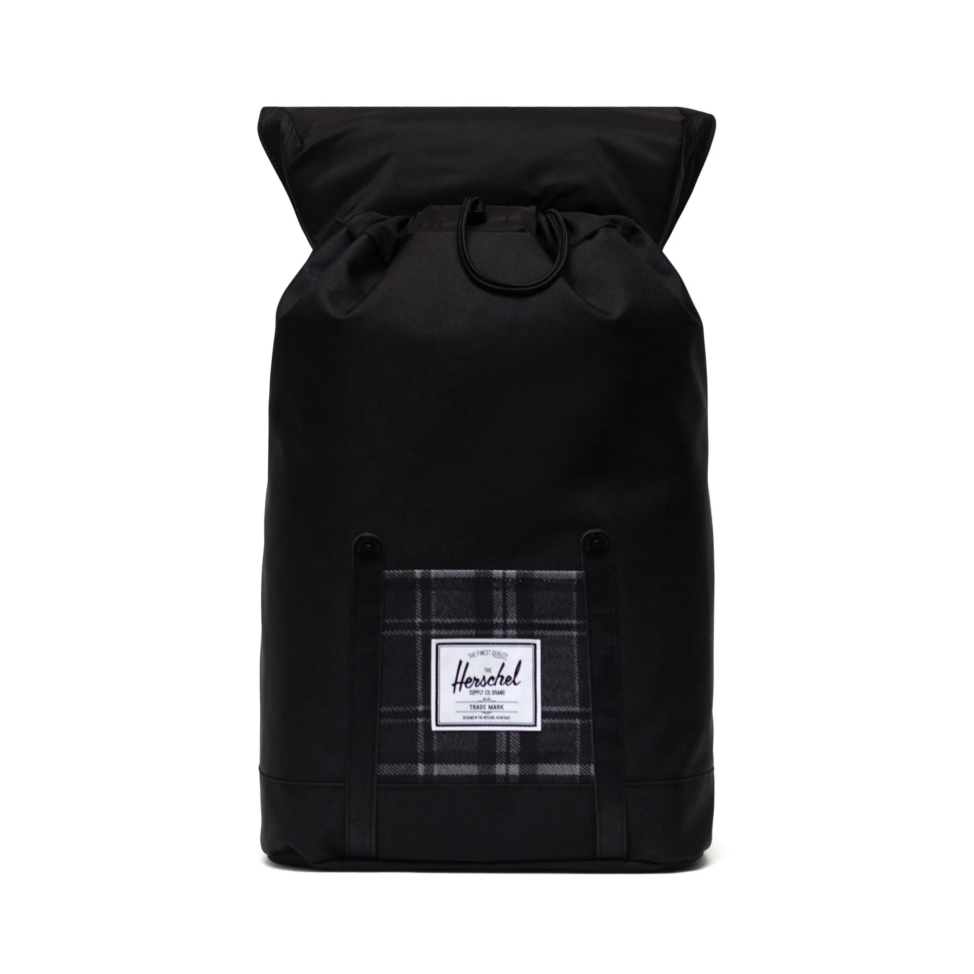 Herschel Retreat Backpack - Black/Grayscale Plaid