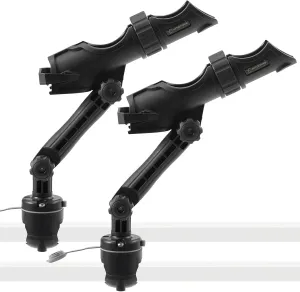 Hitorhike Kayak & Boat Fishing Rod Holder Set with Extender – Universal Reel Compatibility, 360° Adjustable, Heavy-Duty Mounts