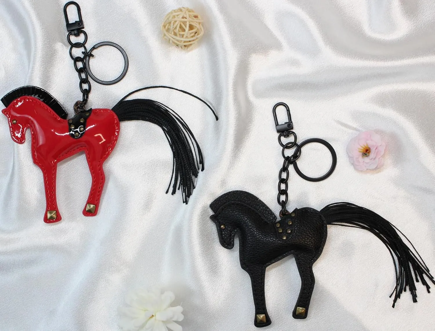 Horse Keychain, Hanging Charm Accessory for Purse, Bag and Backpacks Pony Key Chain for Women