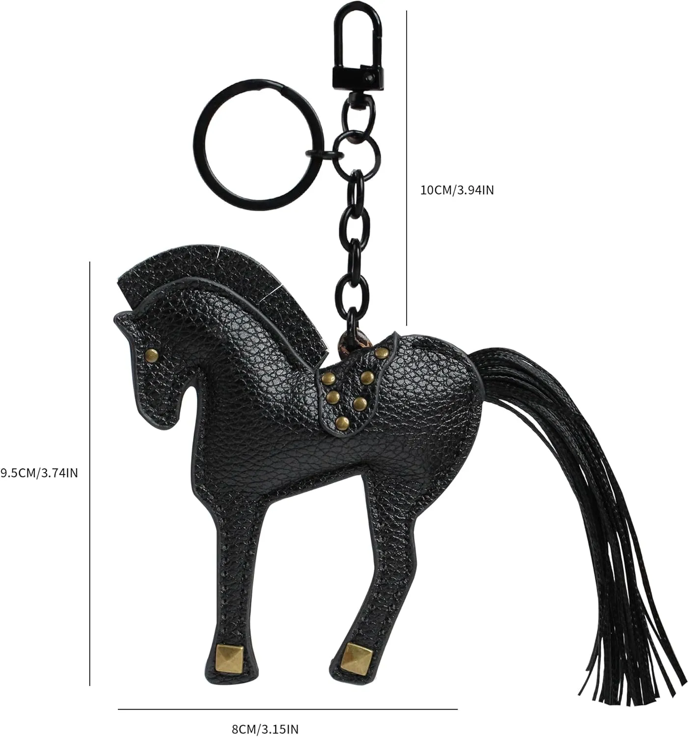 Horse Keychain, Hanging Charm Accessory for Purse, Bag and Backpacks Pony Key Chain for Women