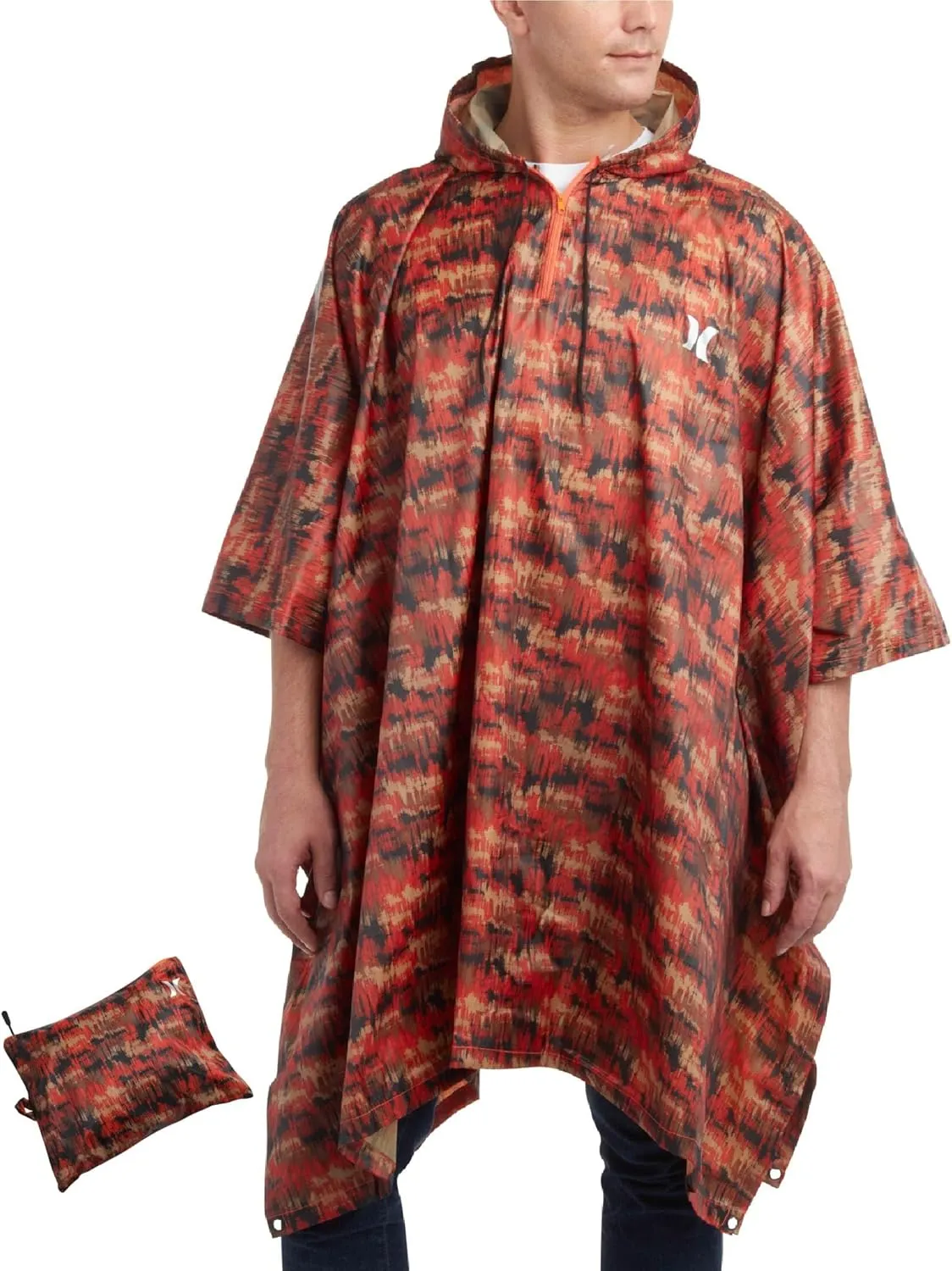 Hurley Ponchos Adult - Waterproof Rain Ponchos for Adults, Lightweight Packable Rain Poncho for Hiking, Camping & Emergency