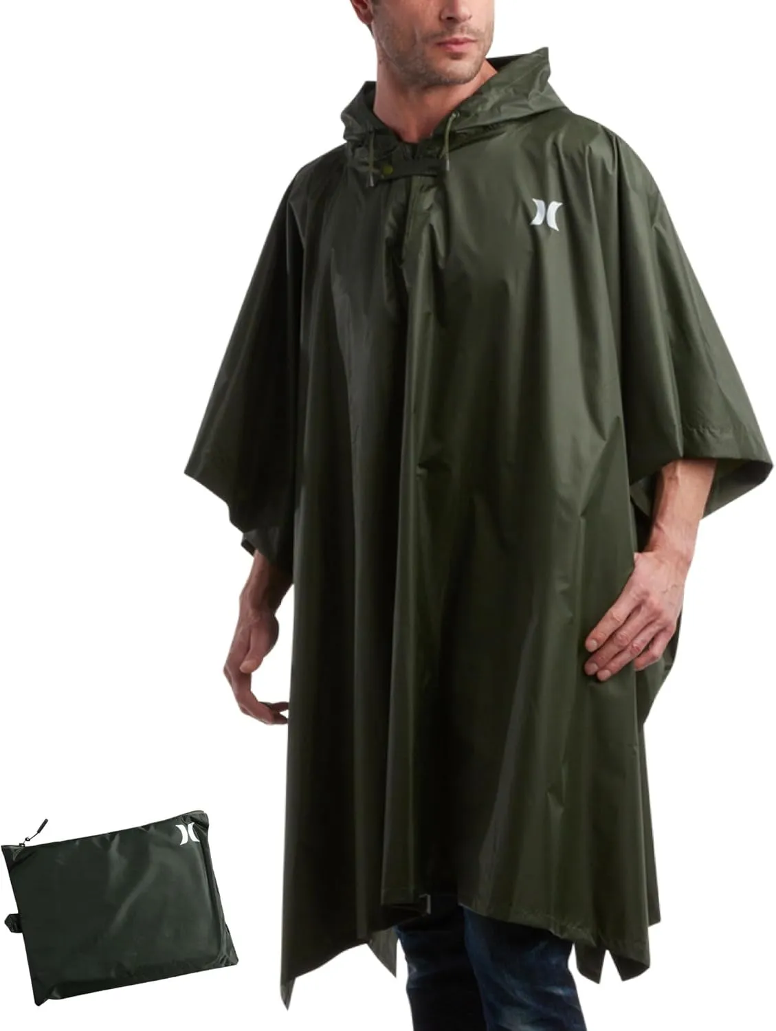 Hurley Ponchos Adult - Waterproof Rain Ponchos for Adults, Lightweight Packable Rain Poncho for Hiking, Camping & Emergency