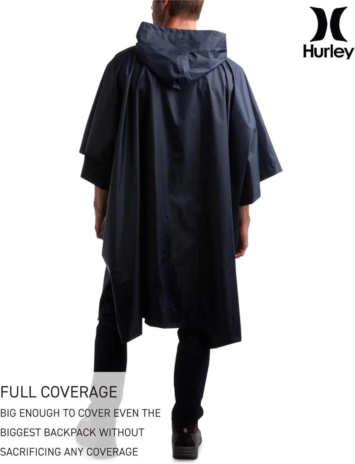 Hurley Ponchos Adult - Waterproof Rain Ponchos for Adults, Lightweight Packable Rain Poncho for Hiking, Camping & Emergency