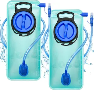 Hydration Water Bladder, Leak Proof Water Bladder for Hiking Backpack, BPA-Free Water Pouch Water Reservoir for Camping Cycling Running, 2Pack 1.5L 2L 3L