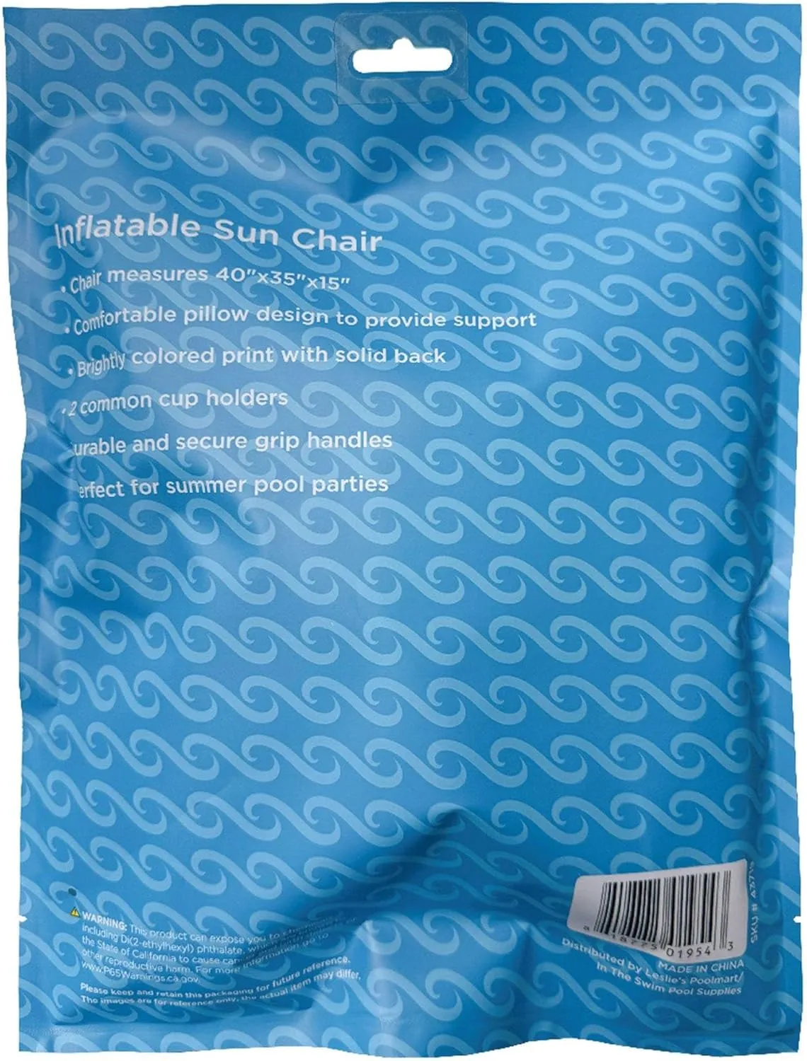 In The Swim Fireworks Fun Inflatable Sun Chair - Vibrant Pool Hammock - Comfortable Pillow Support - 2 Cup Holders - Durable Design