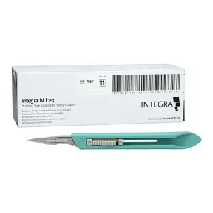 Integra York Pa, Inc -Disposable Safety Safety Scalpel #11 Plastic/Stainless Steel Sterile 4-511