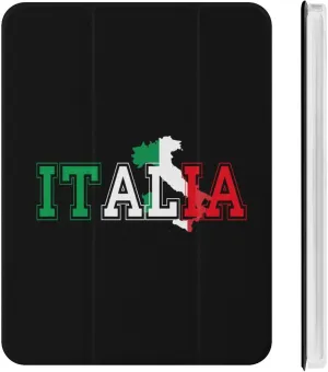 Italia Flag Colors Italia Map Protective Case Compatible with Ipad Mini4/5/6 with Pen Slot Kickstand