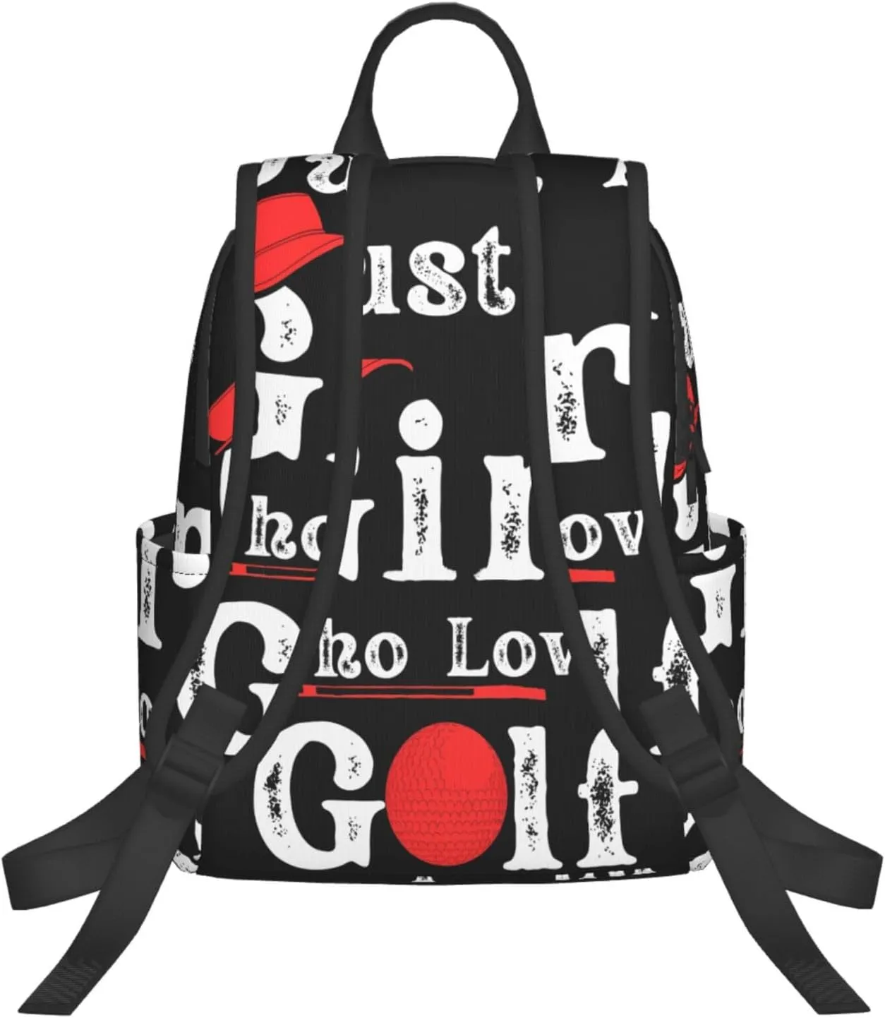 Just A Women Who Loves Golf Travel Laptop Backpack Casual Backpacks Double Shoulder Daypack Notebook Rucksack Work Bags Sports Bag for Gym Hiking Camping Beach