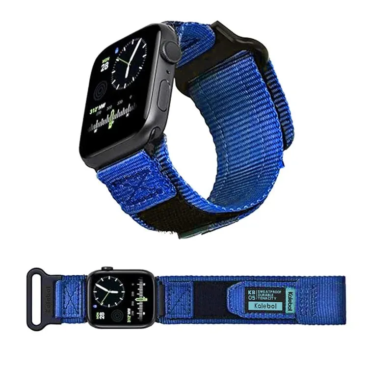KALEBOL Nylon Watch Strap for Apple Watch Series 10 9 8 7 SE 6 5 4 3 2 1 42mm 41mm 40mm 38mm Wrist Band with Magic Tape