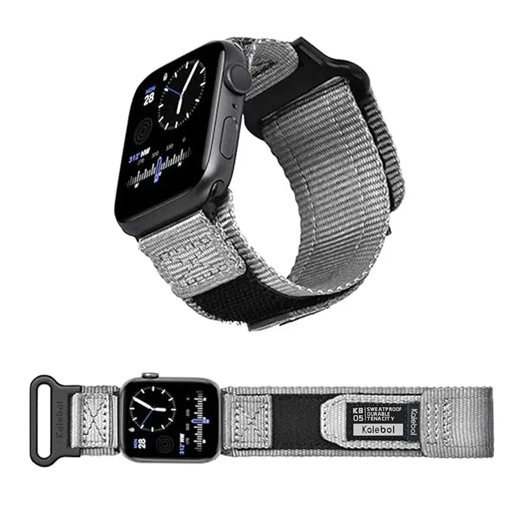 KALEBOL Nylon Watch Strap for Apple Watch Series 10 9 8 7 SE 6 5 4 3 2 1 42mm 41mm 40mm 38mm Wrist Band with Magic Tape
