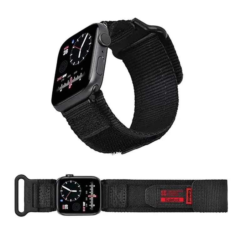 KALEBOL Nylon Watch Strap for Apple Watch Series 10 9 8 7 SE 6 5 4 3 2 1 42mm 41mm 40mm 38mm Wrist Band with Magic Tape