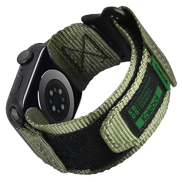 KALEBOL Nylon Watch Strap for Apple Watch Series 10 9 8 7 SE 6 5 4 3 2 1 42mm 41mm 40mm 38mm Wrist Band with Magic Tape