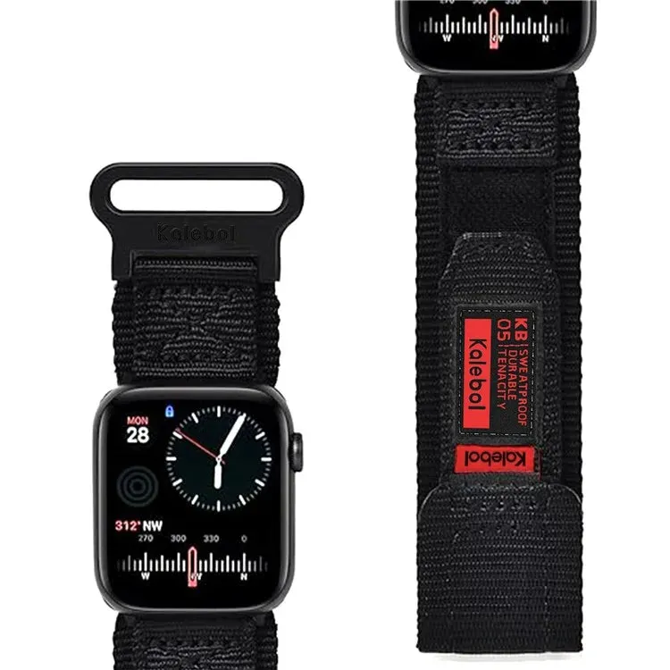 KALEBOL Nylon Watch Strap for Apple Watch Series 10 9 8 7 SE 6 5 4 3 2 1 42mm 41mm 40mm 38mm Wrist Band with Magic Tape