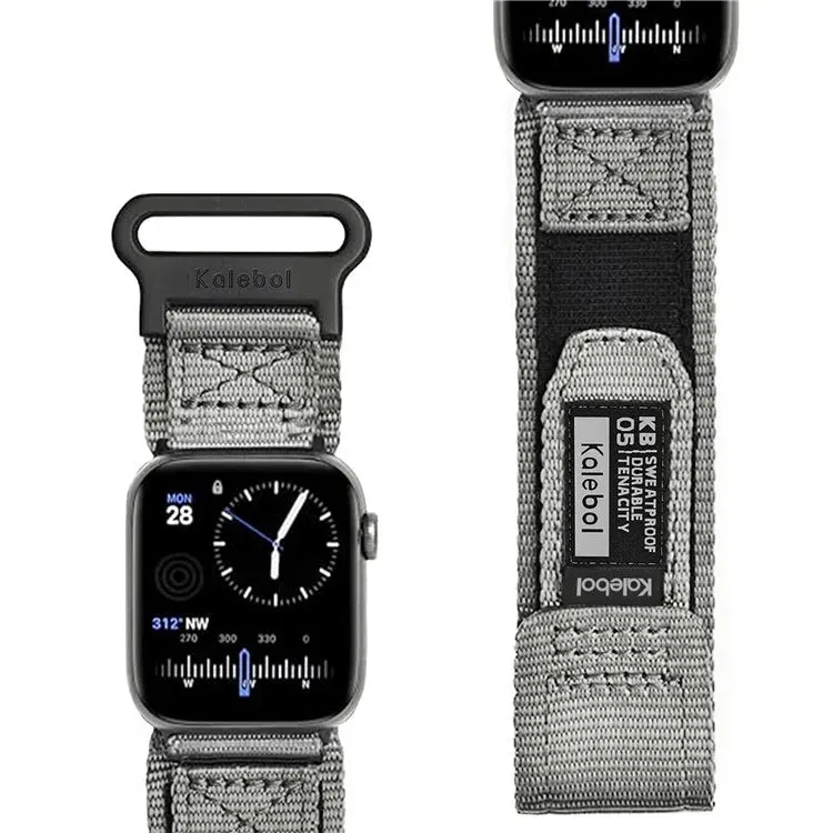 KALEBOL Nylon Watch Strap for Apple Watch Series 10 9 8 7 SE 6 5 4 3 2 1 42mm 41mm 40mm 38mm Wrist Band with Magic Tape