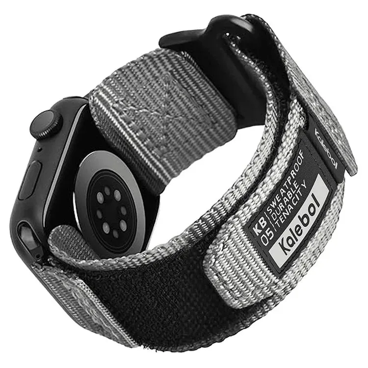 KALEBOL Nylon Watch Strap for Apple Watch Series 10 9 8 7 SE 6 5 4 3 2 1 42mm 41mm 40mm 38mm Wrist Band with Magic Tape