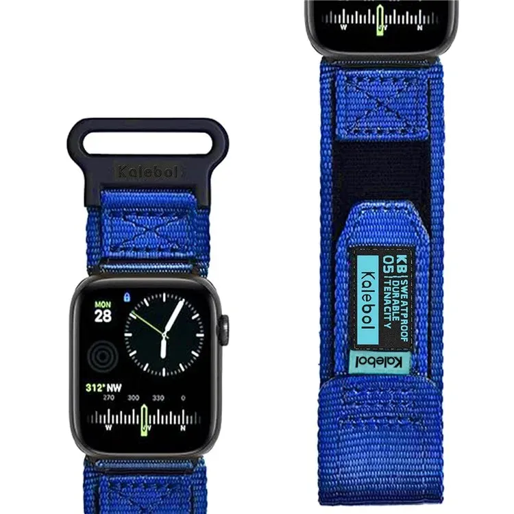 KALEBOL Nylon Watch Strap for Apple Watch Series 10 Ultra 9 8 7 SE 6 5 4 3 2 1 46mm 49mm 45mm 44mm 42mm Wrist Band with Magic Tape