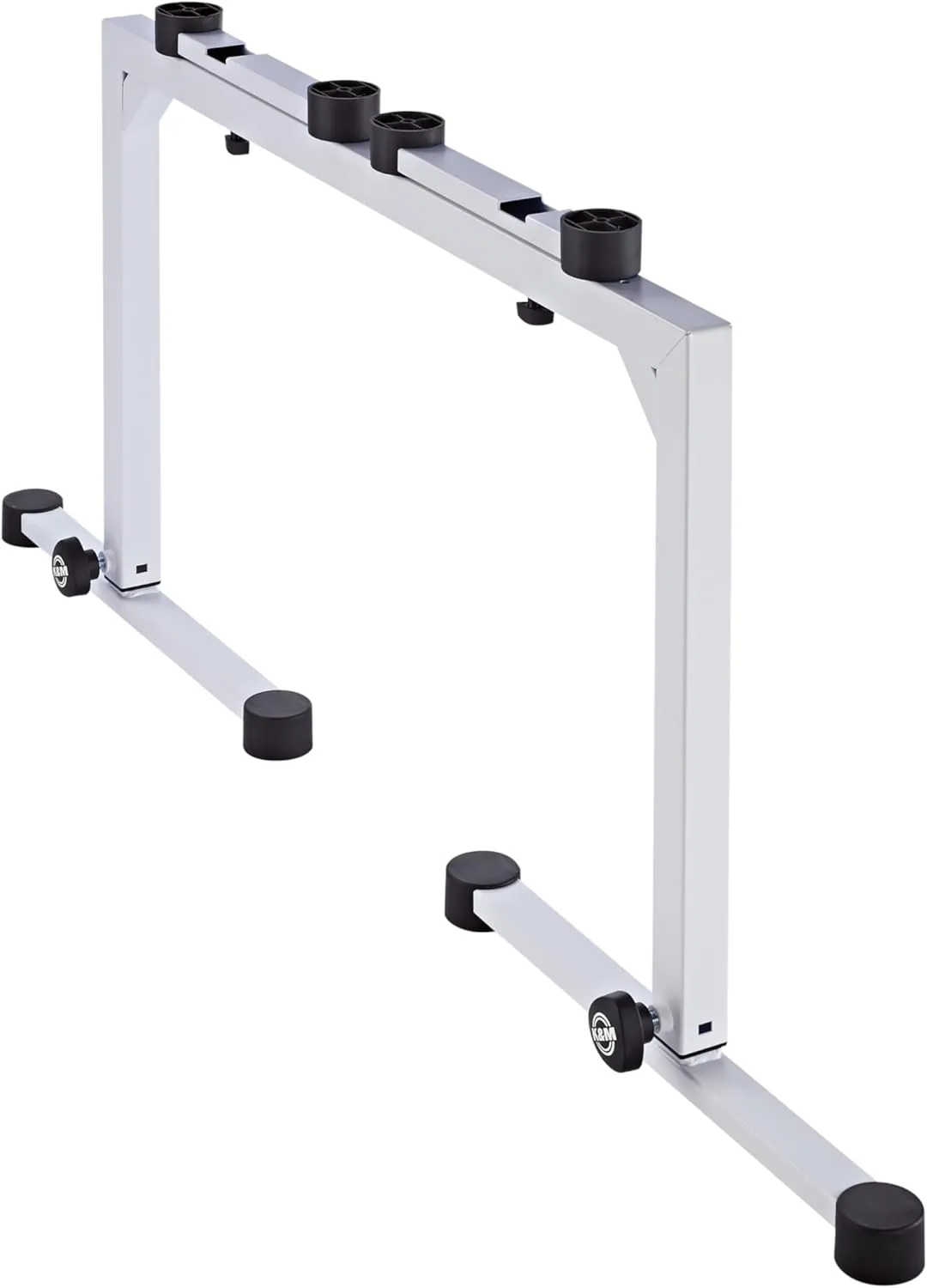 K&M - Konig & Meyer 18810.015.76 Table Style Keyboard Stand Omega - Sturdy Heavy Duty Adjustable Frame - Folds Flat Portable - Fits Piano and Electric Keyboards - For Adult and Youth Musicians - White