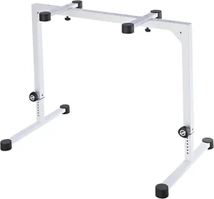 K&M - Konig & Meyer 18810.015.76 Table Style Keyboard Stand Omega - Sturdy Heavy Duty Adjustable Frame - Folds Flat Portable - Fits Piano and Electric Keyboards - For Adult and Youth Musicians - White