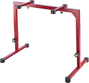 K&M - Konig & Meyer 18810.015.91 Table Style Keyboard Stand Omega - Sturdy Heavy Duty Adjustable Frame - Folds Flat Portable - Fits Piano and Electric Keyboards - For Adult and Youth Musicians - Red
