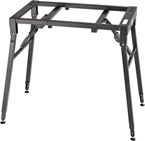 K&M Konig & Meyer 18950.017.55 Table Style Piano Keyboard Stand | Heavy Duty | Adjust Height For Adult / Youth Musicians | Integrated Leveling Feet | Collapsible Sturdy Portable | German Made | Black