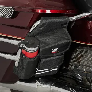 KEMIMOTO Saddlebag Guard Bags Storages Soft Organizer Pouches with Water Bottle Holder Compatible with Touring Models Road King Electra Glide Road Glide Left, Right