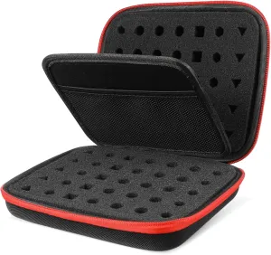 KICHOUSE Portable Dice Storage Bag Dice Organizer Box with Zipper Dice Carrying Case with Central Divider for Board Games and Role Play Games
