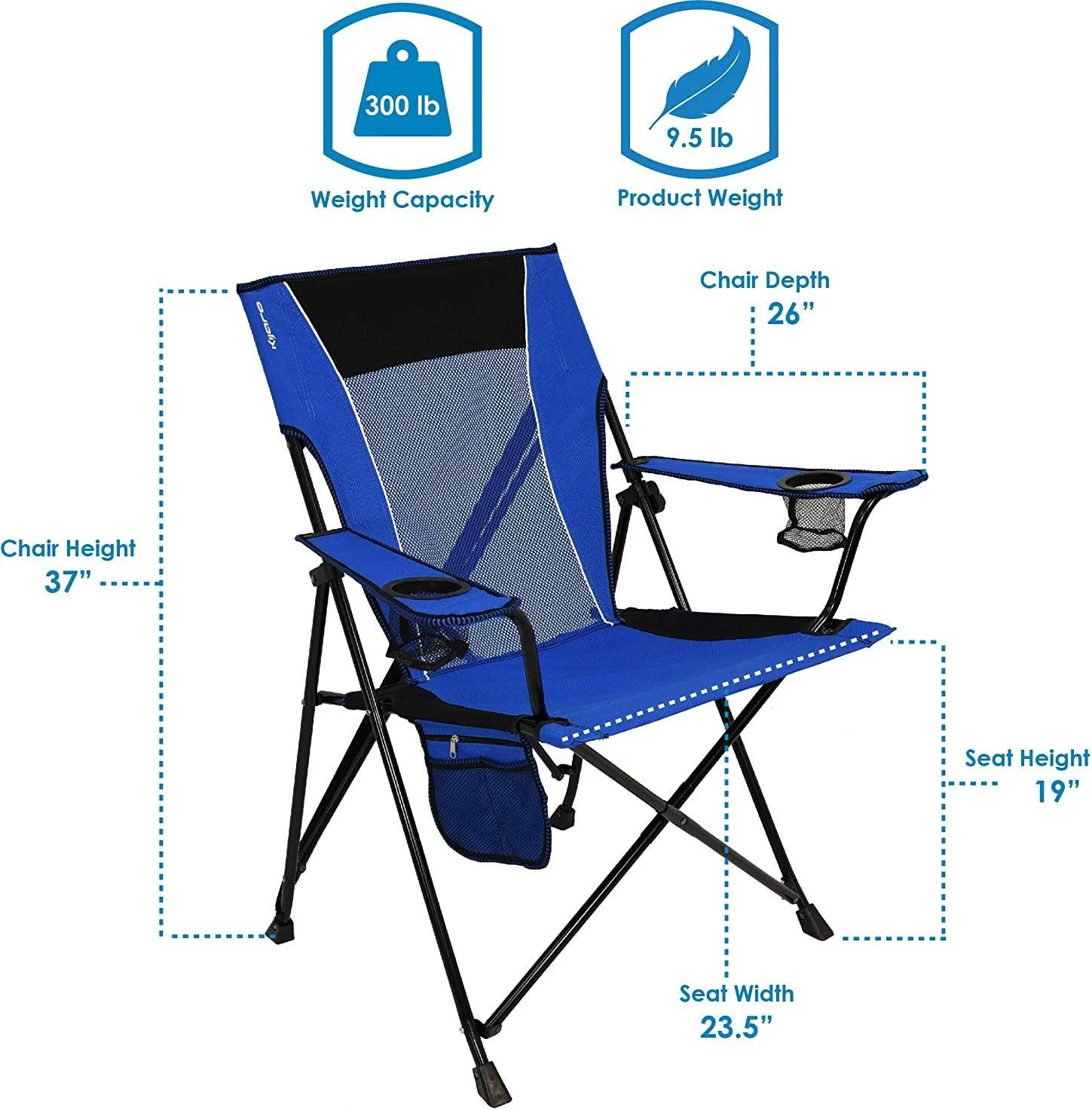 Kijaro Dual Lock Portable Camping Chairs - Versatile Outdoor Folding Sports & Lawn Chair - Locks Position Izamal Yellow