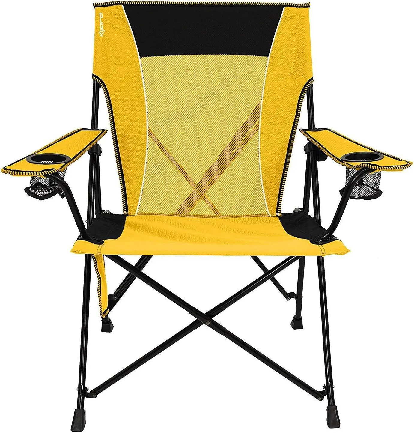 Kijaro Dual Lock Portable Camping Chairs - Versatile Outdoor Folding Sports & Lawn Chair - Locks Position Izamal Yellow