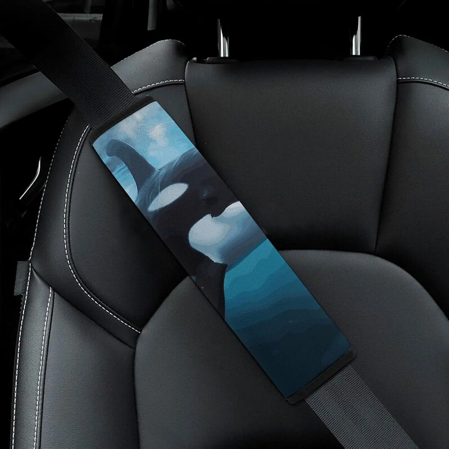 Killer Whale Auto Seat Belt Cover 2PCS Universal Car Seat Belt Shoulder Protector Pad, Protect Your Shoulders and Neck for Car Seat Belt, Shoulder Bag, Backpack
