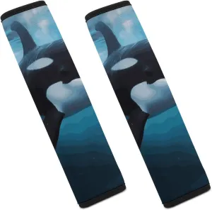 Killer Whale Auto Seat Belt Cover 2PCS Universal Car Seat Belt Shoulder Protector Pad, Protect Your Shoulders and Neck for Car Seat Belt, Shoulder Bag, Backpack