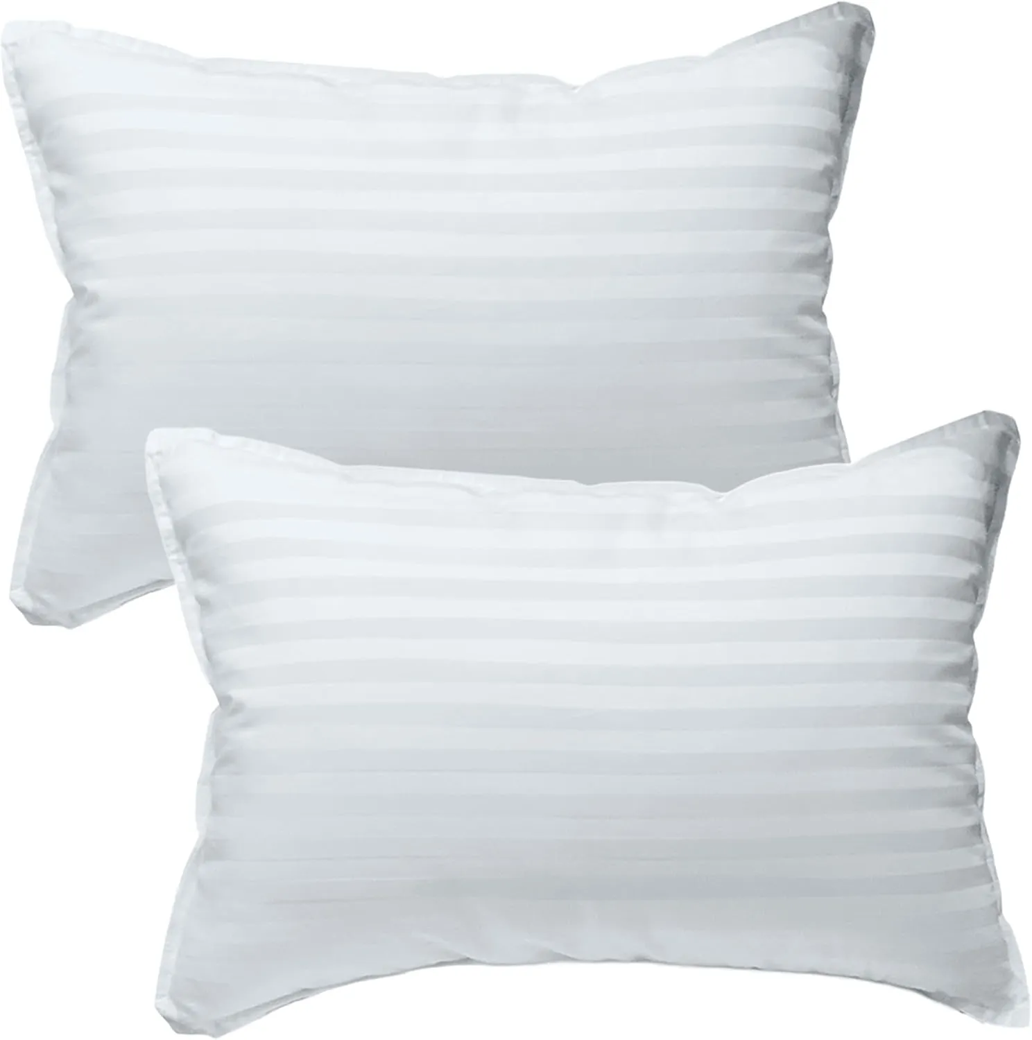 kinder Fluff Kids Pillows (2-Pack) – 300TC Soft Cotton, Down Alternative, Hypoallergenic & Machine Washable – Ideal for Children Above 12 Years Old (17x26in, White)