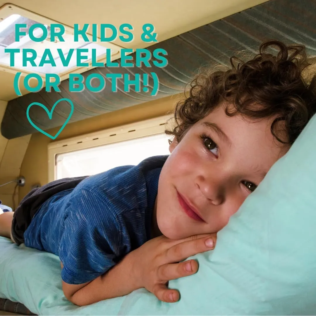 kinder Fluff Kids Pillows (2-Pack) – 300TC Soft Cotton, Down Alternative, Hypoallergenic & Machine Washable – Ideal for Children Above 12 Years Old (17x26in, White)