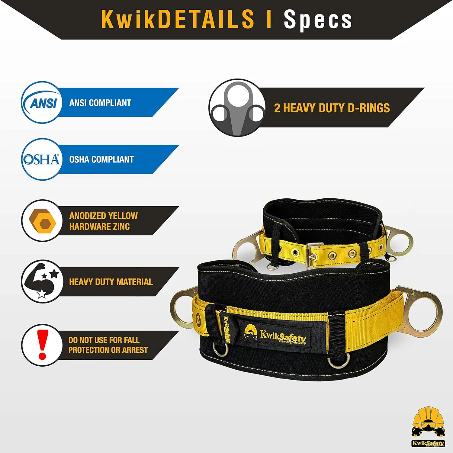 KwikSafety - Charlotte, NC - BEAVER TAIL Safety Belt for Positioning | Lineman Ironworker Cushioned Support