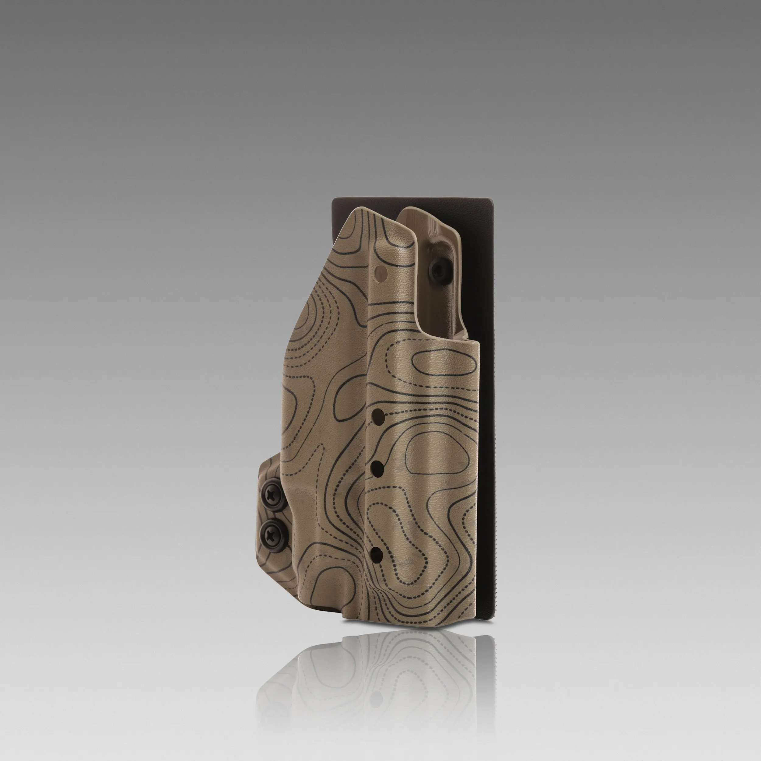 KYDEX HOLSTER WITH VELCRO® HOOK ATTACHMENT PANEL (LIGHT BEARING) TOPO HAZE