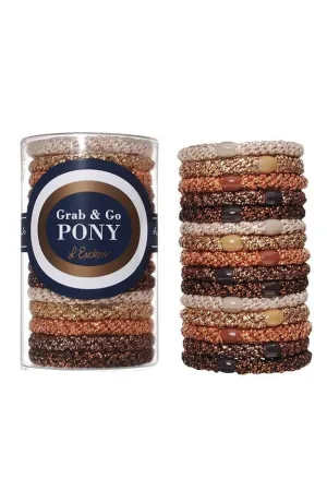 L. Erikson France Luxe - Grab & Go Pony Tube, Neutral Metallic