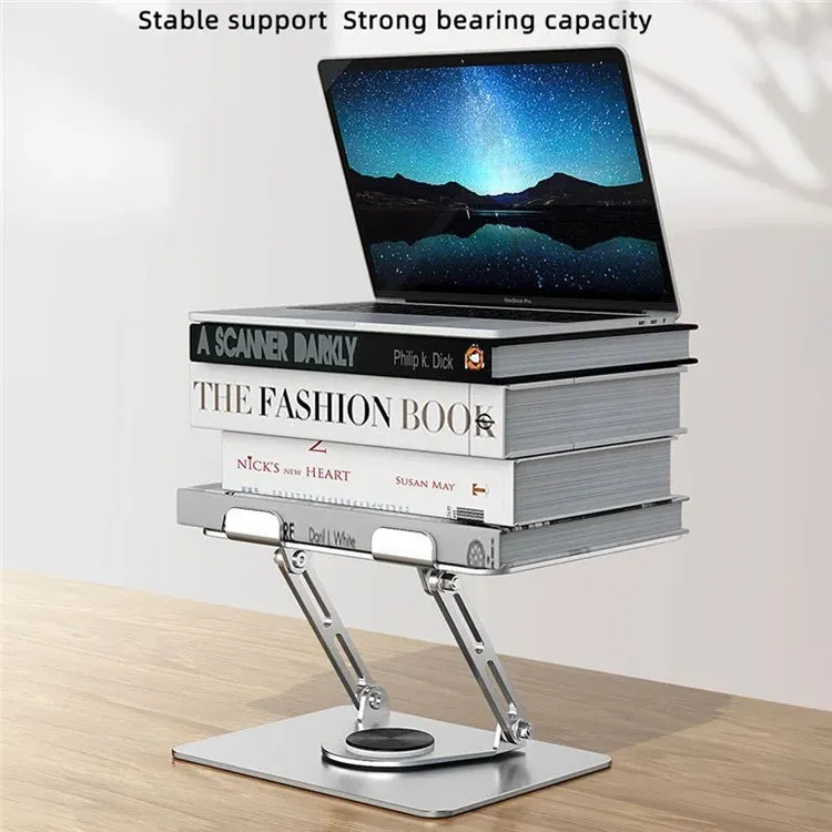L308 Portable 360° Rotating Tablet Stand for Devices Up to 17.3 Inches Foldable Desktop Holder
