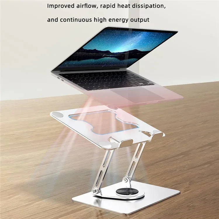 L308 Portable 360° Rotating Tablet Stand for Devices Up to 17.3 Inches Foldable Desktop Holder