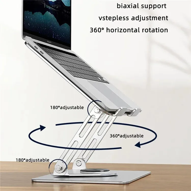 L308 Portable 360° Rotating Tablet Stand for Devices Up to 17.3 Inches Foldable Desktop Holder