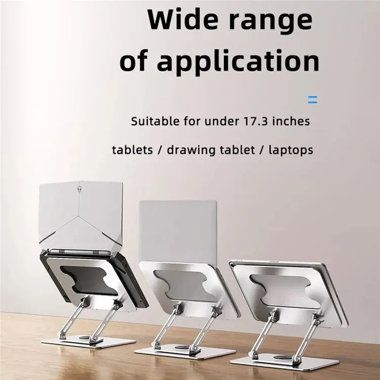 L308 Portable 360° Rotating Tablet Stand for Devices Up to 17.3 Inches Foldable Desktop Holder