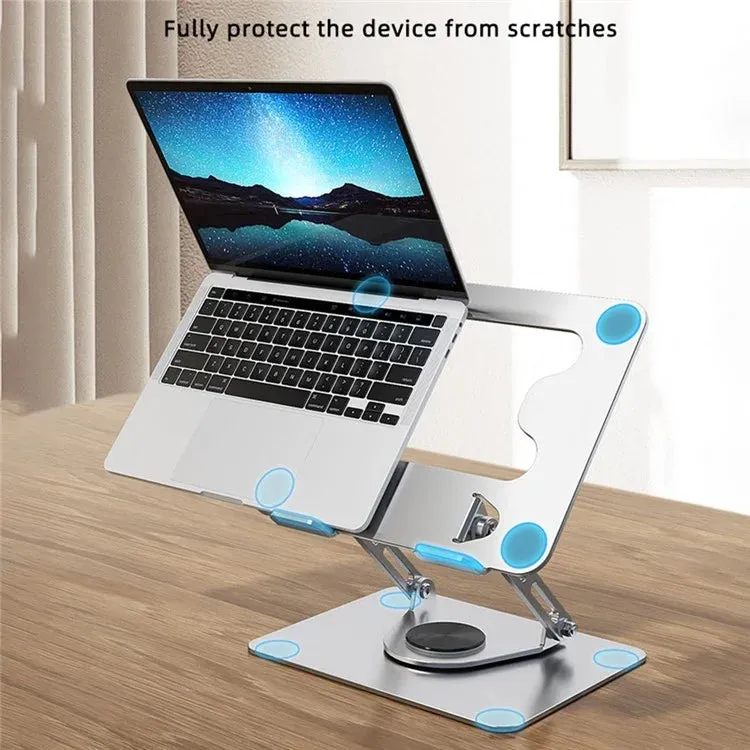 L308 Portable 360° Rotating Tablet Stand for Devices Up to 17.3 Inches Foldable Desktop Holder