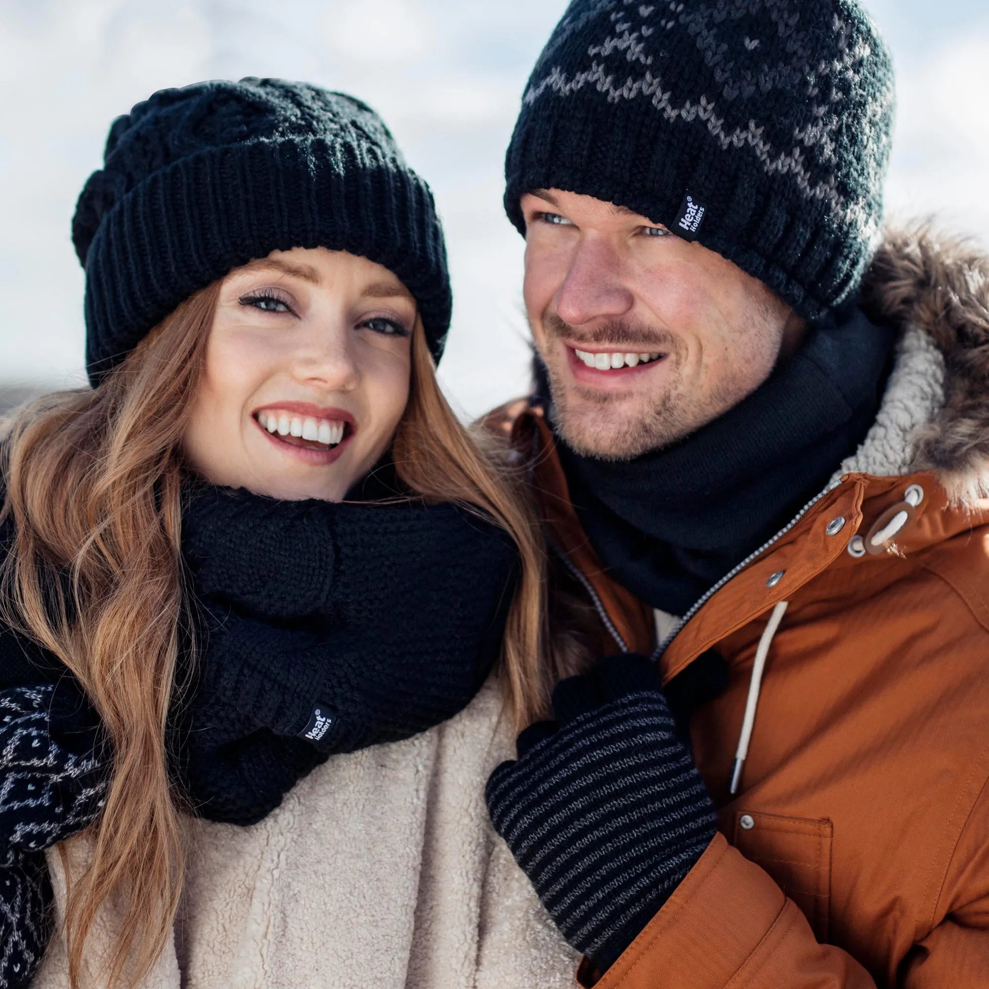 Ladies Cable Knit Fleece Lined Turnover Hat for Winter