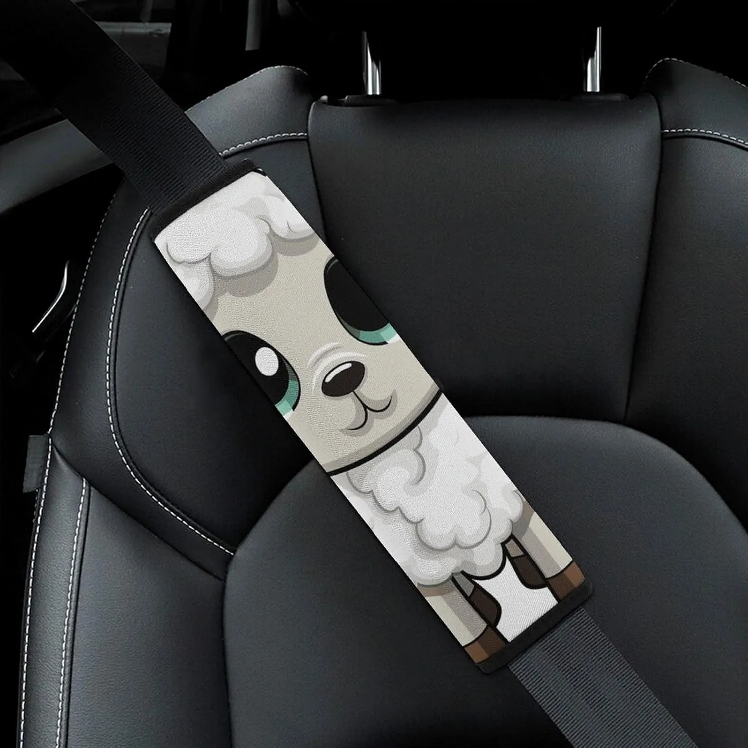 Lamb Auto Seat Belt Cover 2PCS Universal Car Seat Belt Shoulder Protector Pad, Protect Your Shoulders and Neck for Car Seat Belt, Shoulder Bag, Backpack