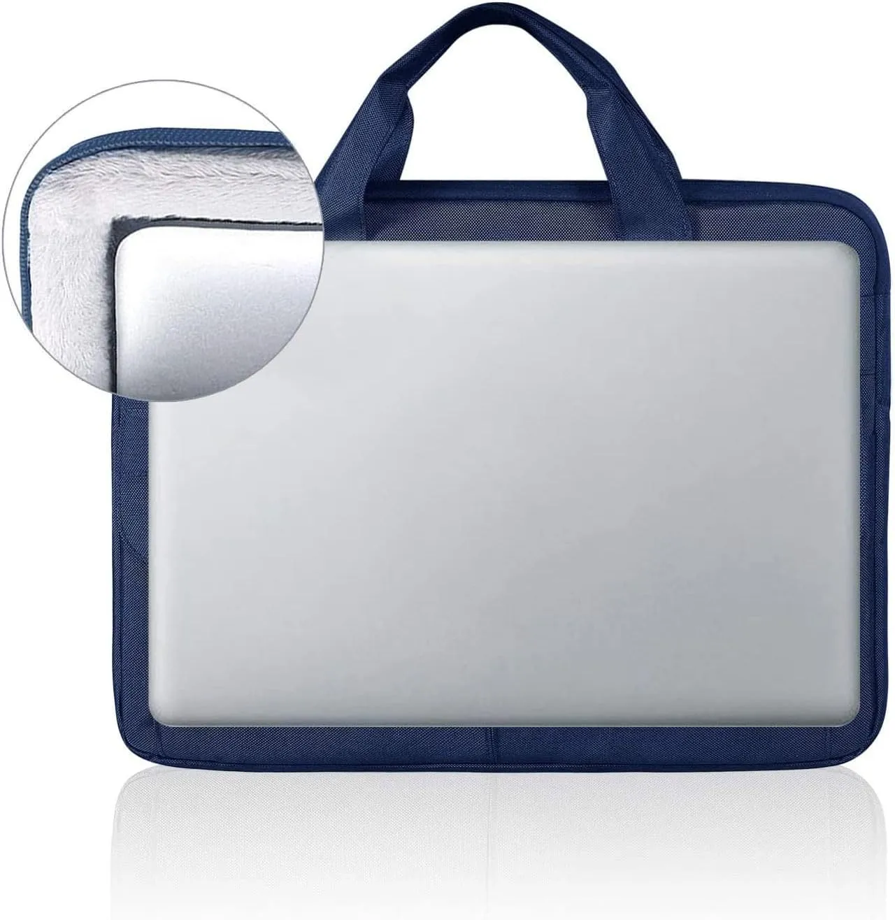 LANDICI Laptop Bag Case 17 17.3 inch, Waterproof Computer Sleeve Cover Compatible with MacBook 17, 17-18 inch HP Acer Dell Lenovo ASUS Laptop, Slim Briefcase with Shoulder Strap, Blue