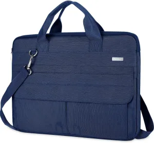 LANDICI Laptop Bag Case 17 17.3 inch, Waterproof Computer Sleeve Cover Compatible with MacBook 17, 17-18 inch HP Acer Dell Lenovo ASUS Laptop, Slim Briefcase with Shoulder Strap, Blue