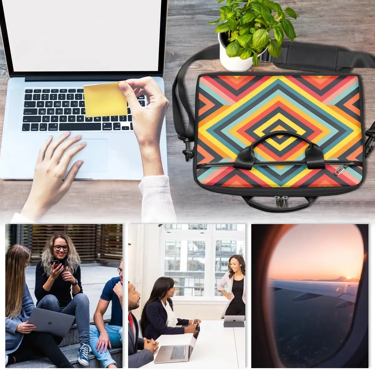 Laptop Shoulder Bag for 13-15 Inch Waterproof Laptop Sleeve Case Bag Slim Computer Carry Case Computer Cases for Laptops
