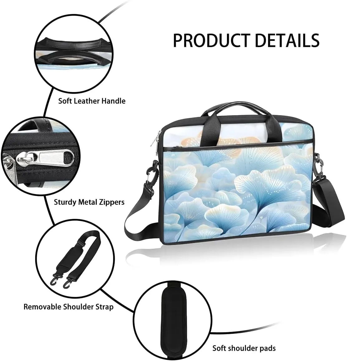 Laptop Shoulder Bag for 13-15 Inch Waterproof Laptop Sleeve Case Bag Slim Computer Carry Case Computer Cases for Laptops